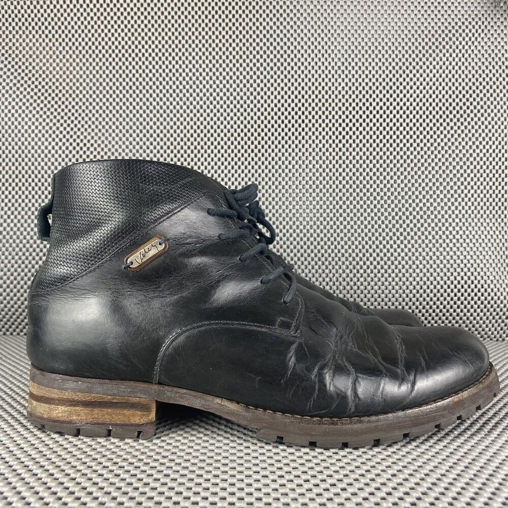 Velez Chukka Boots Mens Size 40 Black Leather Lace Up Casual